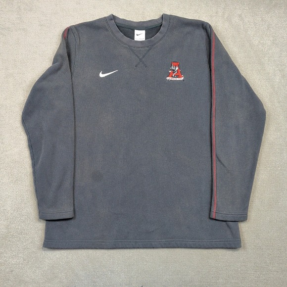 Nike Shirt Mens XL Gray Alabama Crimson Tide Waffle Knit Thermal Long Sleeve — photo 2
